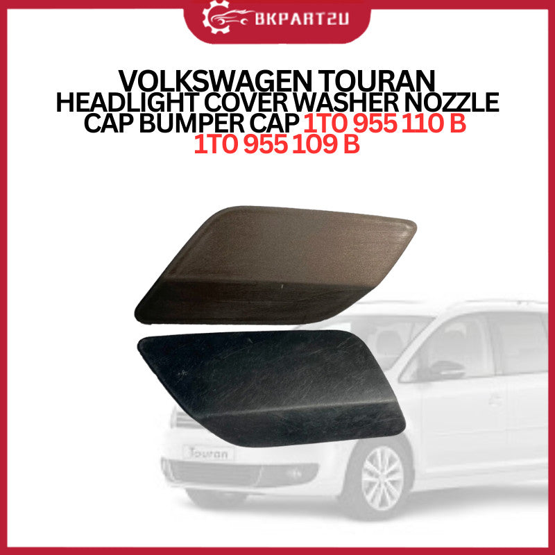 VOLKSWAGEN TOURAN HEADLIGHT COVER WASHER NOZZLE CAP BUMPER CAP 1T0 955 110 B 1T0 955 109 B