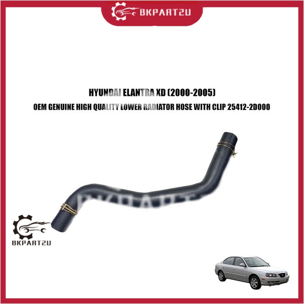 HYUNDAI ELANTRA XD (2000-2005) HIGH QUALITY LOWER RADIATOR HOSE WITH CLIP MADE BY OEM GENUINE HIGH QUALITY  25412-2D000