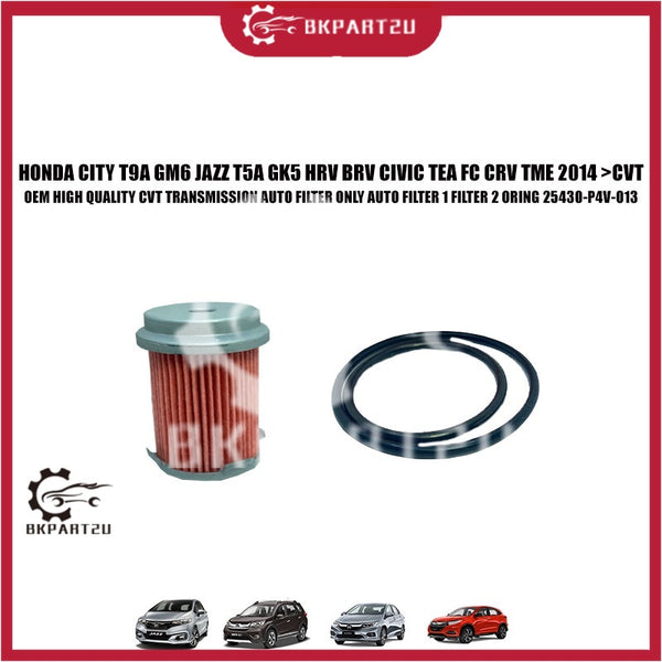 HONDA CITY T9A GM6 JAZZ T5A GK5 HRV BRV CIVIC TEA FC CRV TME 2014 >CVT TRANSMISSION AUTO FILTER 1 ORING 2 25430-P4V-013