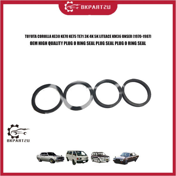 TOYOTA COROLLA KE30 KE70 KE75 TE71 3K 4K 5K LITEACE KM36 UNSER 1970-1987 PLUG O RING SEAL 4 PCS SET