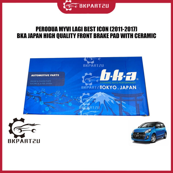 Perodua Myvi Lagi Best Icon Axia Bezza (2011-2017) Front Brake Pad With Ceramic Bka Japan