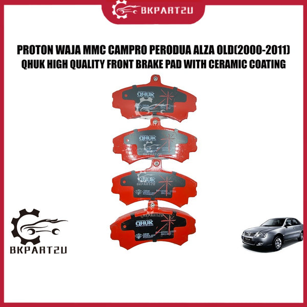Proton Waja Mmc Campro Perodua Alza Old (2000-2011) Front Brake Pad With Ceramic Depan Qhuk 1 Set