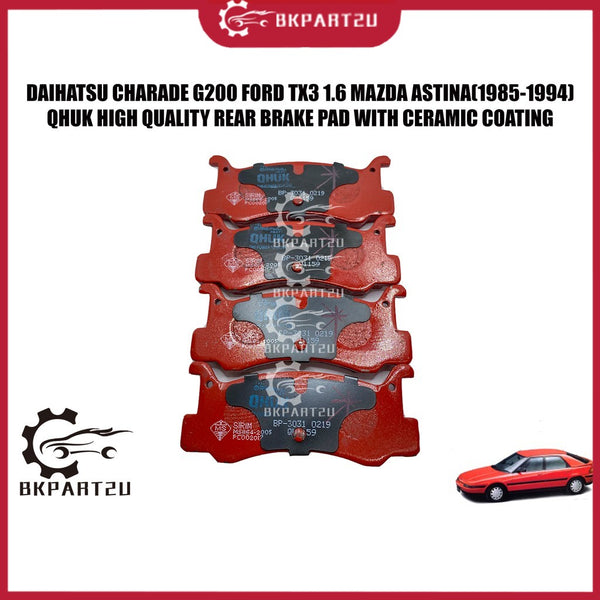 DAIHATSU CHARADE G200 FORD TX3 1.6 MAZDA ASTINA (1985-1994) REAR BRAKE PAD BELAKANG QHUK BP-3031-Q