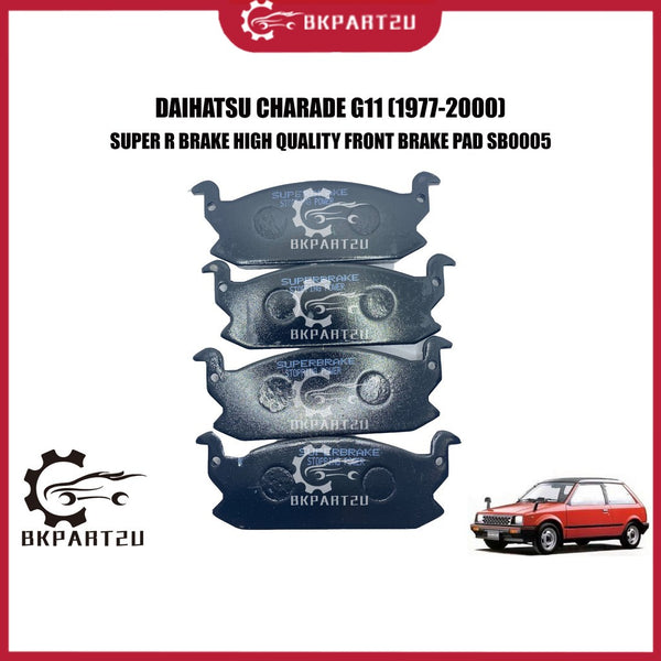 DAIHATSU CHARADE G11 (1977-2000) FRONT BRAKE PAD DEPAN MADE BY SUPER BRAKE 3 MONTH WARRANTY