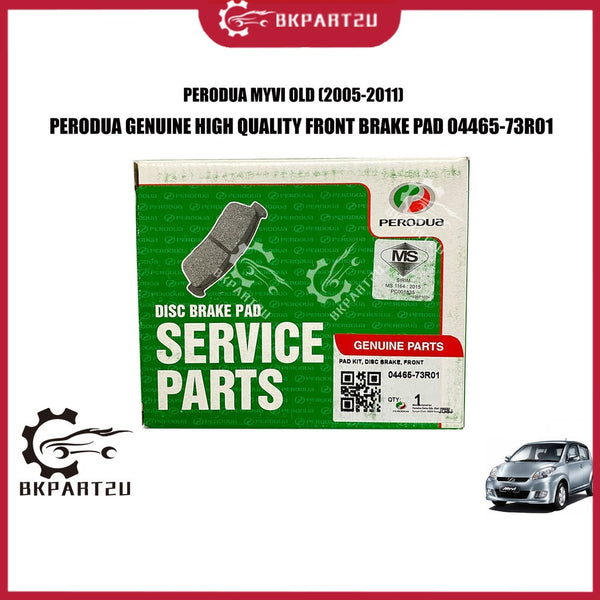 PERODUA MYVI OLD (2005-2011) Front Brake Pad Brake Pad Depan Made By Perodua Original 04465-73R01 Less Dust Kurang Abuk