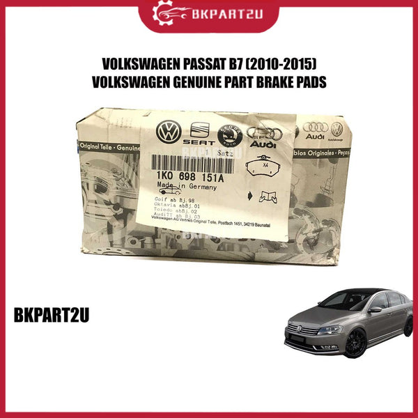 VOLKSWAGEN PASSAT B7  Audi TT (2010-2015) VOLKSWAGEN GENUINE PART BRAKE PAD 1K0 698 151A