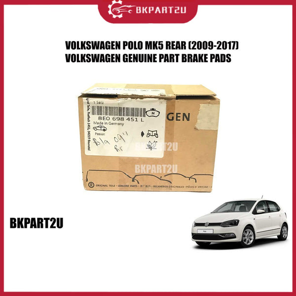 VOLKSWAGEN POLO GOLF  MK5 REAR (2009-2017) VOLKSWAGEN GENUINE PART BRAKE PADS 8E0 698 451 L