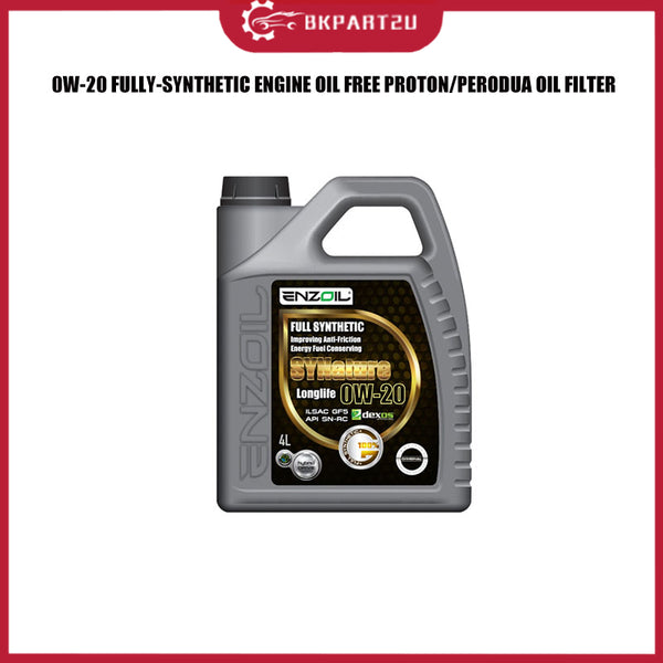 0W-30 Enzoil Fully-Synthetic API SN 0W-30 Car Engine Oil-4 litres[ Free mileage sticker] 0w30 12000KM !! FREE OIL FILTER