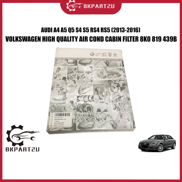 AUDI A4 A5 Q5 S4 S5 RS4 RS5 PORSCHE MACAN (2008-2015) CHARCOAL LINED CABIN FILTER MADE BY VOLKSWAGEN 8K0 819 439B
