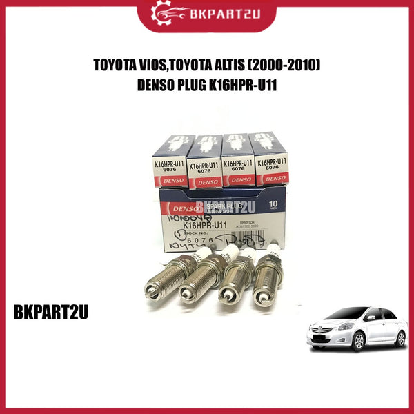 DENSO K16HPR-U11 6076 SPARK PLUG STANDARD REPLACES  SUITABLE FOR TOYOTA VIOS,ALTIS (2000-2010) HIGH QUALITY LONG LIFE