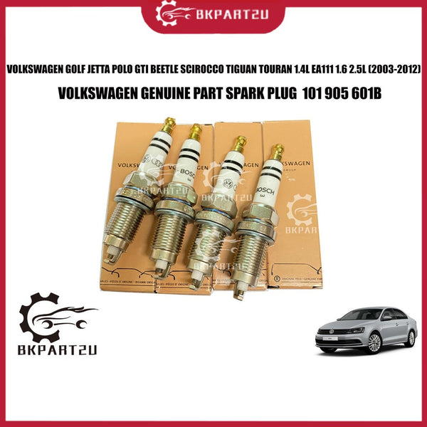 Volkswagen Golf Jetta Polo Beetle Scirocco Tiguan Touran 2003-2012 Spark Plug 4 PCS 101 905 601 B