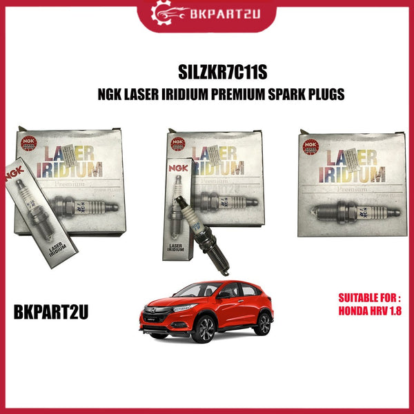 NGK Honda iridium Laser Spark Plug SILZKR7C11S (4pcs) for Honda Civic F.B & HRV (2015-Present), Accord 9th gen 2.0  NGK