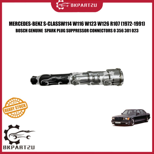 MERCEDES-BENZ S-CLASS W114 W116 W123 W126 280E SPARK PLUG SUPPRESSOR CONNECTORS HEAD SILICONE TUBE BOSCH 0 356 301 023
