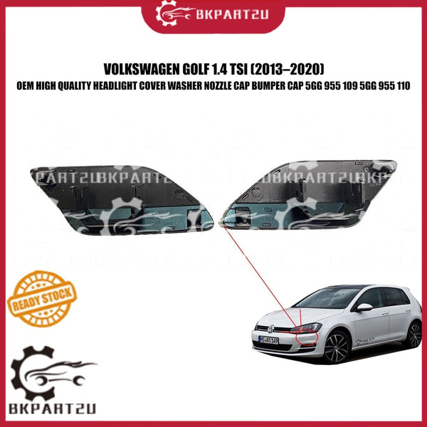 VOLKSWAGEN GOLF MK7 1.4 TSI (2013–2020) HEADLIGHT COVER WASHER NOZZLE CAP BUMPER CAP 5GG 955 109 5GG 955 110
