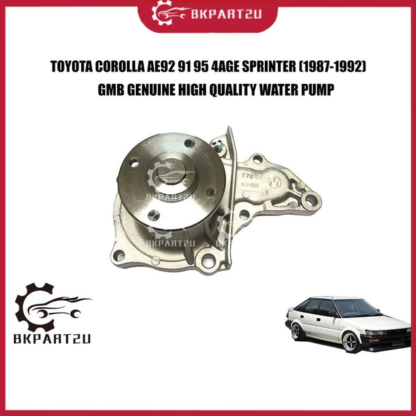 TOYOTA COROLLA AE92 91 95 4AGE SPRINTER CARINA (1987-1992) WATER PUMP WITH GASKET MADE BY GMB GWT-78 16110-15070