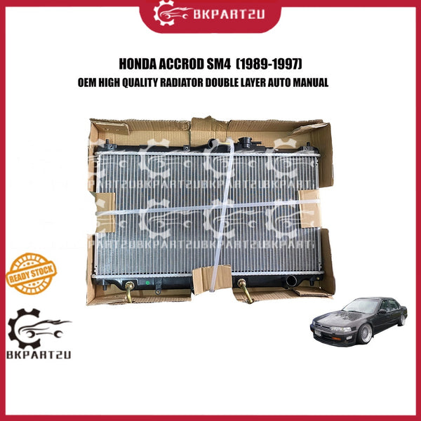 HONDA ACCROD SM4 (1989-1997) RADIATOR DOUBLE TANGKI AIR 2ROW MADE BY OEM 3 MONTH WARRANTY