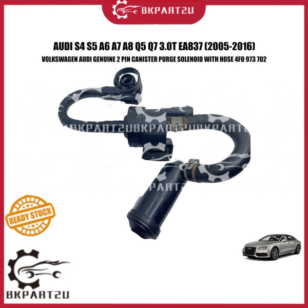 AUDI S4 S5 A6 A7 A8 3.0T EA837 (2005-2016) 2 PIN CANISTER PURGE SOLENOID WITH HOSE EVAPORATOR VALVE 2ND 06E 133 781 K