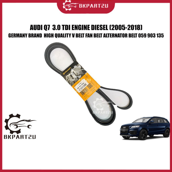 AUDI Q7  3.0 TDI ENGINE DIESEL (2005-2018) V BELT FAN BELT ALTERNATOR BELT MADE IN GERMANY 059 903 135