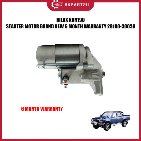 HILUX KDN190 STARTER MOTOR BRAND NEW 6 MONTH WARRANTY 28100-30050