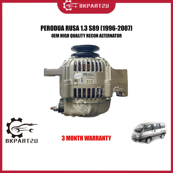 PERODUA RUSA 1.3 S89 (1996-2007) ALTERNATOR MADE BY OEM RECON 3 MONTH WARRANTY
