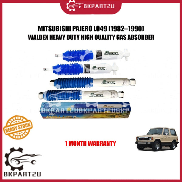 MITSUBISHI PAJERO 1 LO49 4X4 (1982–1990) HEAVY DUTY FRONT AND REAR ABSORBER GAS MADE BY WALDEX  BODY 54MM SHAFT ROD 16MM