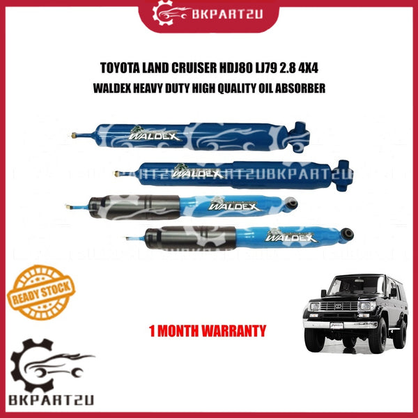 TOYOTA LAND CRUISER HDJ80 LJ79 2.8 4X4 FRONT AND REAR ABSORBER MADE BY WALDEX HEAVY-DUTY ROD 12.5MM BORE 30MM OUTSIDE 54