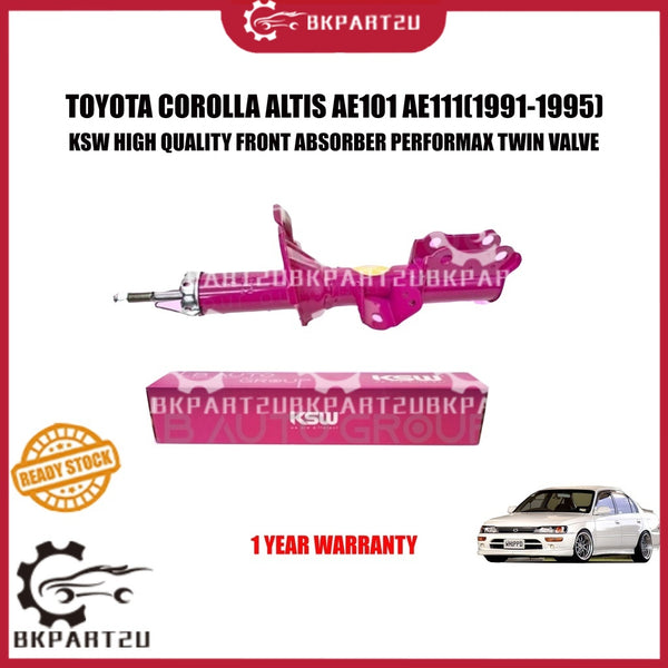 TOYOTA COROLLA SEG AE101 AE111 (1991-1995) FRONT ABSORBER PERFORMAX TWIN VALVE GAS TYPE KSW 1 YEAR WARRANTY 2 PCS PRICE