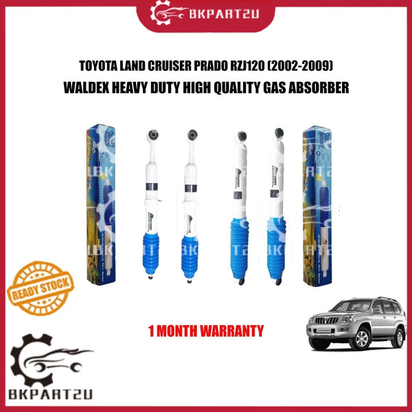 TOYOTA LAND CRUISER PRADO RZJ120 (2002-2009) HEAVY DUTY FRONT AND REAR SET GAS ABSORBER WALDEX  ONE SET 2 PCS