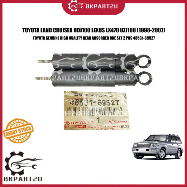TOYOTA LAND CRUISER HDJ100 LEXUS LX470 UZJ100 NINJA (1998-2007) REAR ABSORBER ONE SET 2 PCS TOYOTA GENUINE 48510-69127