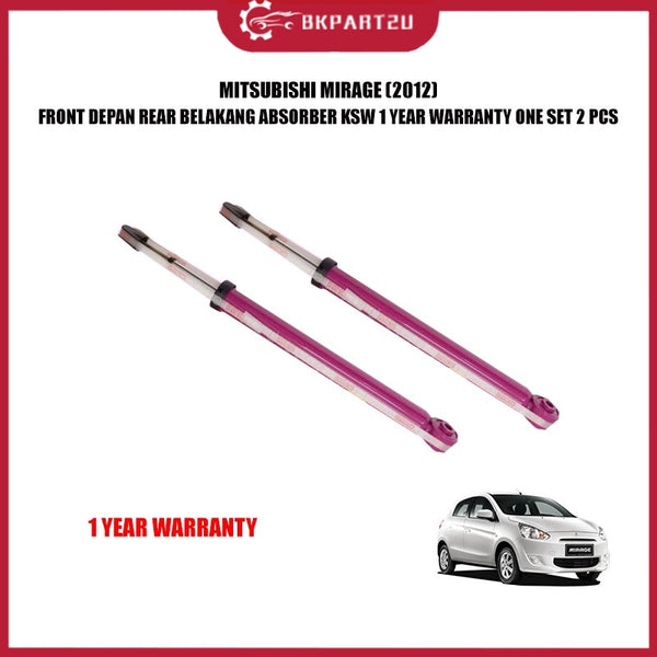 MITSUBISHI MIRAGE (2012) FRONT DEPAN REAR BELAKANG ABSORBER KSW 1 YEAR WARRANTY ONE SET 2 PCS