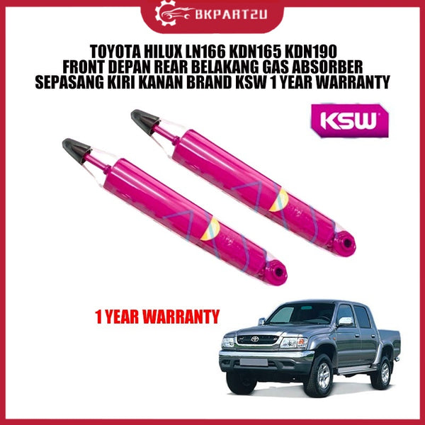 TOYOTA HILUX LN166 KDN165 KDN190 FRONT DEPAN REAR BELAKANG GAS ABSORBER SEPASANG KIRI KANAN BRAND KSW 1 YEAR WARRANTY