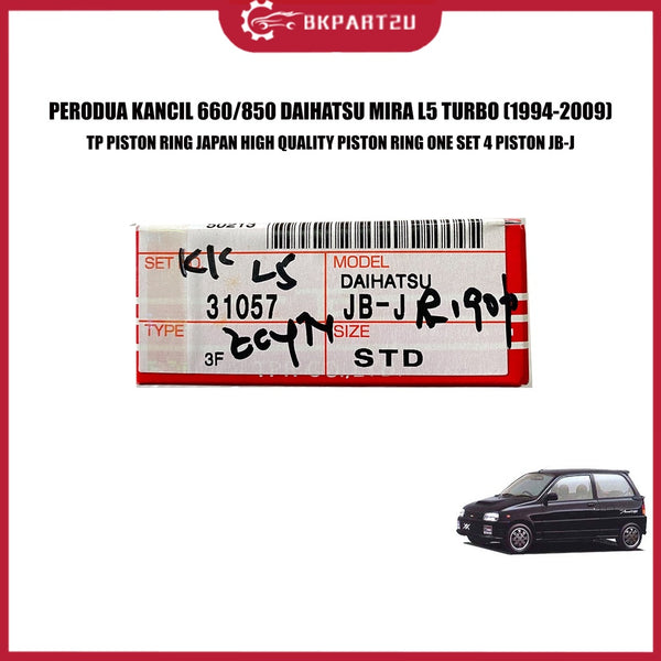 PERODUA KANCIL 660/850 DAIHATSU MIRA L5 TURBO 1994-2009 PISTON RING SET 4 PISTON TP PISTON 31057