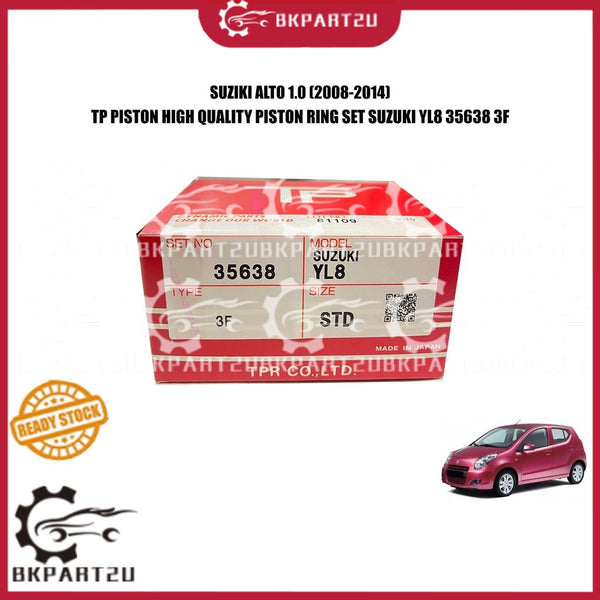 SUZUKI ALTO 1.0 PROTON ERTIGA 1.4 (2008-2014) PISTON RING SET SUZUKI YL8 35638 3F TP PISTON ONE SET