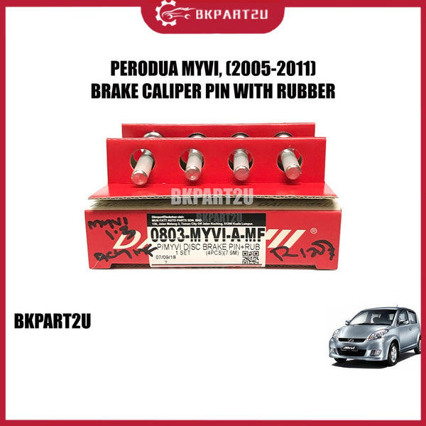 [DELIVERY ON 48 HOURS] PERODUA MYVI 1.3 (2005-2011)7.9MM FRONT BRAKE CALIPER PIN WITH SILICON BUSH HIGH QULITY