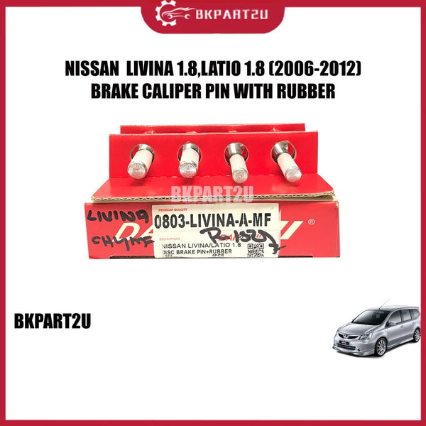 [Delivery on 48 hours] NISSAN LIVINA 1.8 LATIO 1.8 (2006-2012)FRONT BRAKE CALIPER PIN WITH SILICON BUSH HIGH QULITY