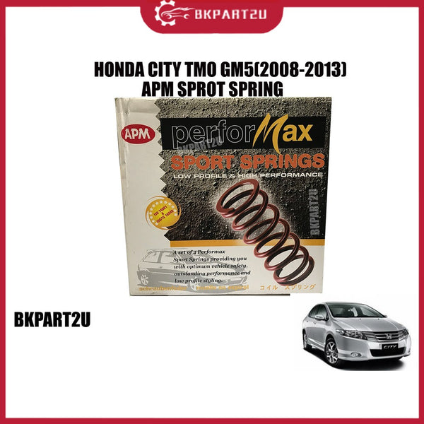 HONDA CITY TMO GM5 (2008-2013) SPRING APM PERFORMAX HIGH QUALITY SPORT LOWERED COIL SPRINGS ONE SET=4PCS !! SPORT SPRING