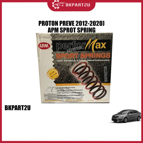 PROTON PREVE(2012-2020)SPORT SPRING APM PERFORMAX  SPORT LOWERED COIL SPRINGS ONE SET=4PCS !! SPORT SPRING