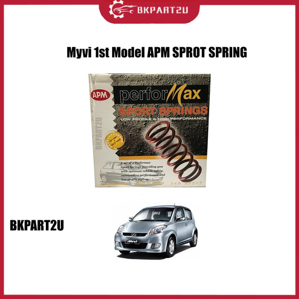 PERODUA MYVI 1ST MODEL SPORT SPRING APM PERFORMAX HIGH QUALITY SPORT LOWERED COIL SPRINGS ONE SET=4PCS !! SPORT SPRING