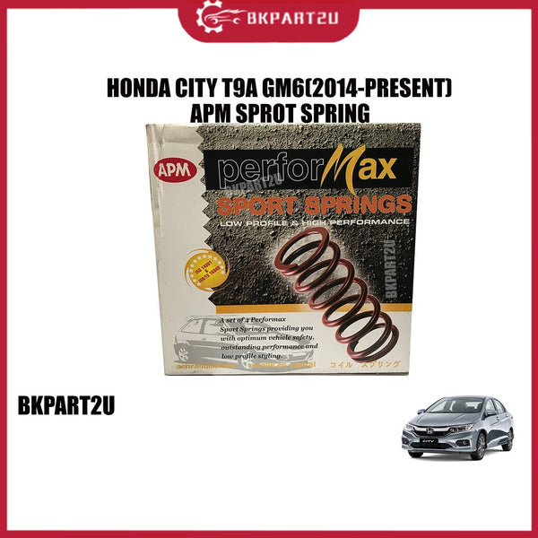HONDA CITY T9A GM6(2014-2020) SPORT SPRING APM PERFORMAX  SPORT LOWERED COIL SPRINGS ONE SET=4PCS !! SPORT SPRING