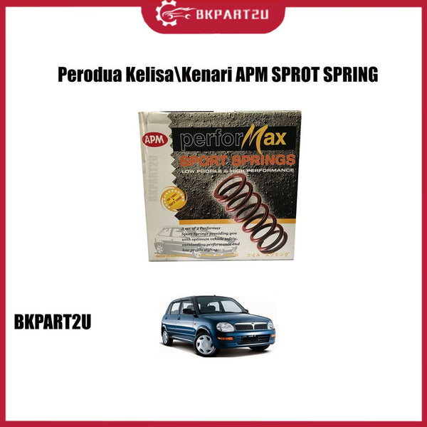 PERODUA KELISA\KENARI SPORT SPRING APM PERFORMAX HIGH QUALITY SPORT LOWERED COIL SPRINGS ONE SET=4PCS !!
