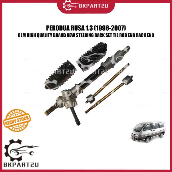 PERODUA RUSA 1.3 (1996-2007) NO POWER STEERING RACK SET TIE ROD END RACK END MADE BY BRAND NEW OEM 3 MONTH WARRANTY SET
