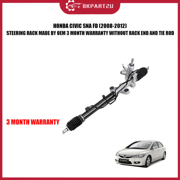 HONDA CIVIC SNA FD STEERING RACK MADE BY OEM 3 MONTH WARRANTY WITHOUT RACK END AND TIE ROD