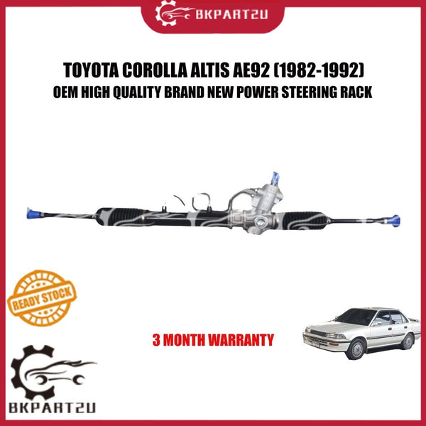 TOYOTA COROLLA ALTIS AE92 (1982-1992) POWER STEERING RACK WITH RACK END MADE BY OEM BRAND NEW 3 MONTH WARRANTY