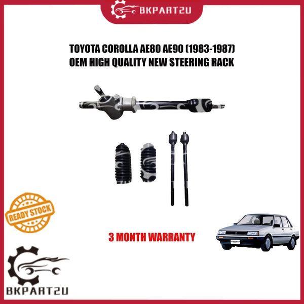 TOYOTA COROLLA AE80 AE90 (1983-1987) STEERING RACK WITH RACK END MANUAL MADE BY OEM 3 MONTH WARRANTY