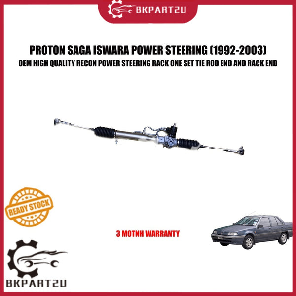 PROTON SAGA ISWARA 12V POWER STEERING RACK ONE SET TIE ROD END RECON BARU 3 MONTH WARRANTY