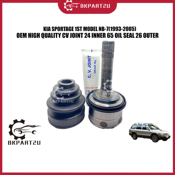 KIA SPORTAGE 1ST MODEL 1993-2005 CV JOINT DRIVE SHAFT HEAD C.V JOINT 24 INNER 65 OIL SEAL 26 OUTER