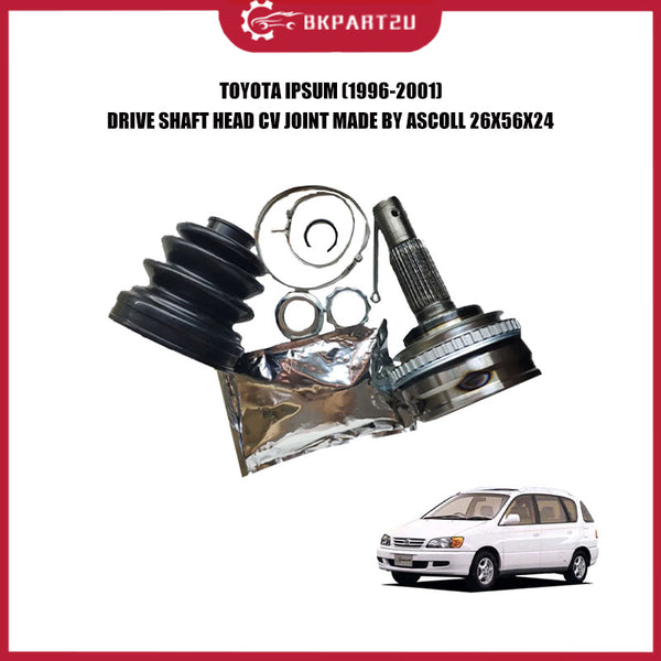 toyota ipsum drive shaft head cv joint made by ascoll 26x56x24