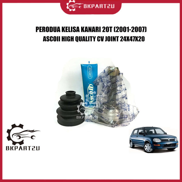 PERODUA KELISA KANARI 20T (2001-2007) CV JOINT (DRIVE SHAFT HEAD) MADE BY ASCOII HIGH QUALITY C.V JOINT PD24420 24X47X20