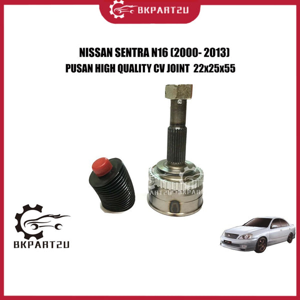 NISSAN SENTRA N16 (2000- 2013) CV JOINT (DRIVE SHAFT HEAD) MADE BY PUSAN HIGH QUALITY C.V JOINT NI-1-1009-ABS 22x25x55