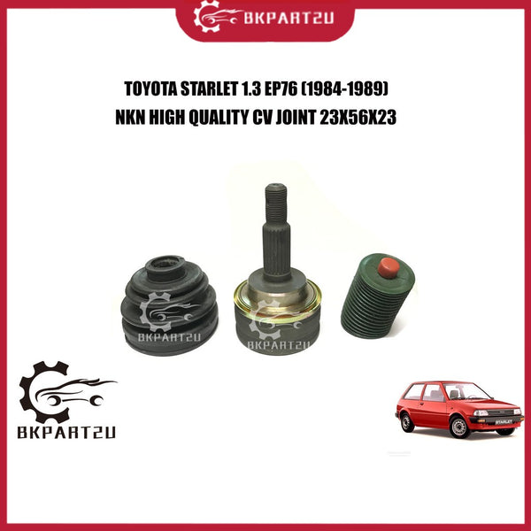 TOYOTA STARLET 1.3 EP76 (1984-1989) CV JOINT (DRIVE SHAFT HEAD) MADE BY NKN C.V JOINT N-1017-2H 43410-10020 23X56X23
